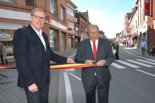 Inauguration des troittoirs à Tubize