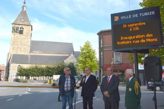 Inauguration des troittoirs à Tubize